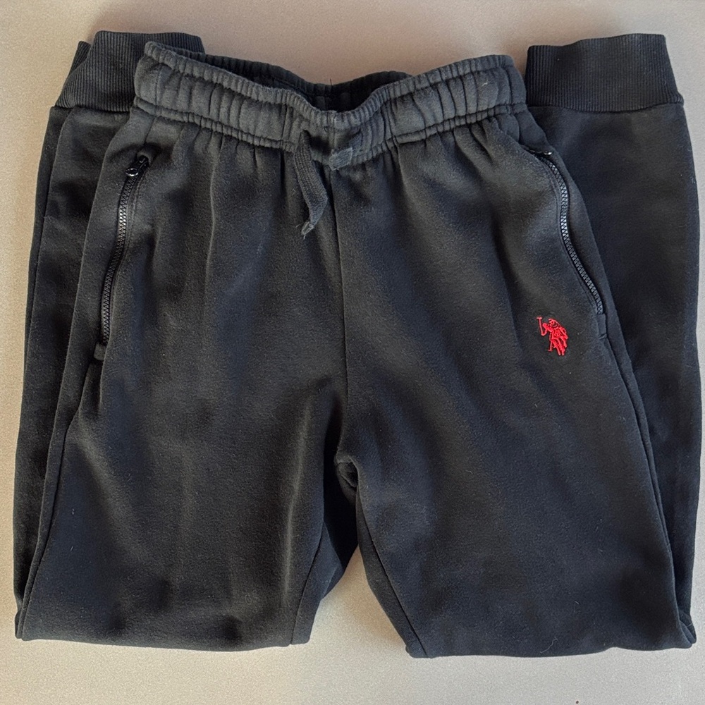 Polo by Ralph Lauren Black Joggers with Red Logo